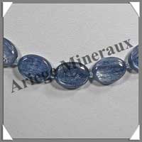 CYANITE - Collier Compos� : 27 Ovales 11x15 mm - 48 cm - C003
