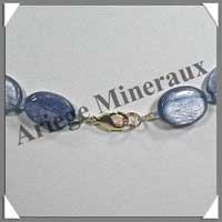 CYANITE - Collier Compos� : 27 Ovales 11x15 mm - 48 cm - C003
