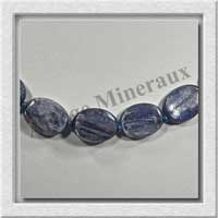 CYANITE - Collier Compos� : 25 Ovales 11x15 mm - 43 cm - C004
