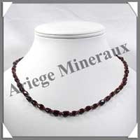 GRENAT - Collier Compos� Olives 6x8 mm - 46 cm - M002