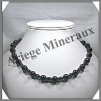 HEMATITE - Collier Compos� Perles et Olives 10 mm - 47 cm - A008