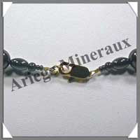 HEMATITE - Collier Compos� Perles et Olives 10 mm - 47 cm - A008