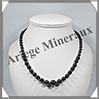 HEMATITE Magntique - Collier Perles 4  12 mm en dgrad - 43 cm - M002 Brsil