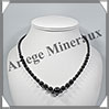 HEMATITE Magntique - Collier Perles 4  12 mm en dgrad - 43 cm - M003 Brsil