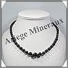 HEMATITE Magntique - Collier Perles 4  12 mm en dgrad - 42 cm - M006 Brsil