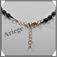 HEMATITE Magntique - Collier Perles 6 mm - 43 cm - M003