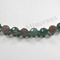 JASPE OCEAN - Collier Perles Facet�es 8 mm - 44 cm - A001