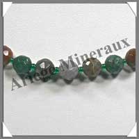 JASPE OCEAN - Collier Perles Facet�es 8 mm - 44 cm - A002