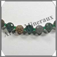 JASPE OCEAN - Collier Perles Facet�es 8 mm - 47 cm - A004