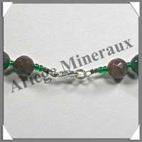 JASPE OCEAN - Collier Perles Facet�es 8 mm - 47 cm - A004