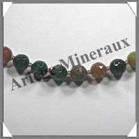 JASPE OCEAN - Collier Perles Facet�es 8 mm - 46 cm - A011
