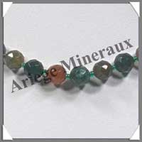 JASPE OCEAN - Collier Perles Facet�es 8 mm - 44 cm - A013