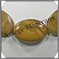 JASPE PAYSAGE - Collier Compos� 5 Ovales 25x30 et 12x16 mm - 49 cm - M007