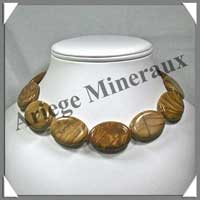 JASPE PAYSAGE - Collier Comos� 11 Ovales 25x30 mm - 42 cm - M008