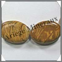 JASPE PAYSAGE - Collier Comos� 11 Ovales 25x30 mm - 42 cm - M008