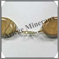 JASPE PAYSAGE - Collier Comos� 11 Ovales 25x30 mm - 42 cm - M008