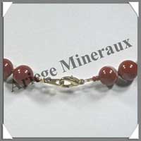 JASPE ROUGE - Collier Perles 10 mm - 45 cm - M001