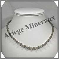 LABRADORITE - Collier Perles 4 et 6 mm - 44 cm - C002