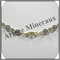 LABRADORITE - Collier Perles 4 et 6 mm - 44 cm - C002