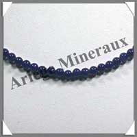 LAPIS LAZULI - Collier Perles 4 mm - 42 cm - M001