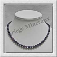 LEPIDOLITE - Collier Perles 6 mm - 47 cm - M002