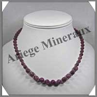 LEPIDOLITE - Collier Perles 6 et 8 mm en d�grad� - 44 cm - M005
