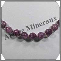 LEPIDOLITE - Collier Perles 6 et 8 mm en d�grad� - 44 cm - M005