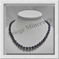 LEPIDOLITE - Collier Perles 8 mm - 49 cm - M004