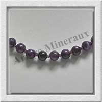 LEPIDOLITE - Collier Perles 8 mm - 49 cm - M004