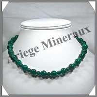 MALACHITE - Collier Perles 6 et 10 mm - 44 cm - C001