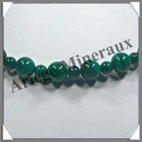 MALACHITE - Collier Perles 6 et 10 mm - 44 cm - C001