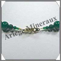 MALACHITE - Collier Perles 6 et 10 mm - 44 cm - C001