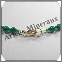 MALACHITE - Collier Perles 6 et 12 mm - 47 cm - M001