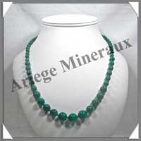 MALACHITE - Collier Perles 6 et 12 mm - 50 cm - M002
