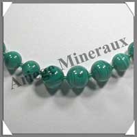 MALACHITE - Collier Perles 6 et 12 mm - 50 cm - M002