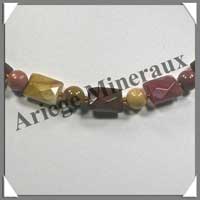 MOKAITE - Collier Compos� Rectangles Facet�s et Perles 8 mm - 43 cm - C009