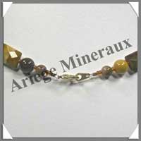 MOKAITE - Collier Compos� Rectangles Facet�s et Perles 8 mm - 43 cm - C009