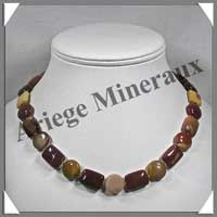 MOKAITE - Collier Compos� Disques et Rectangles Altern�s - 43 cm - C001