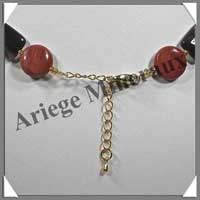 MOKAITE - Collier Compos� Disques et Rectangles Altern�s - 43 cm - C001