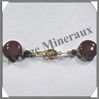 MOKAITE - Collier Compos� Disques 14 mm et Perles 6 mm Altern�s - 45 cm - C002