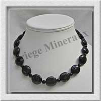 OEIL CELESTE - Collier Disques 14 mm et Ovales 16x18 mm - 44 cm - N004