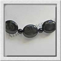 OEIL CELESTE - Collier Disques 14 mm et Ovales 16x18 mm - 44 cm - N004