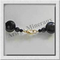OEIL CELESTE - Collier Disques 14 mm et Ovales 16x18 mm - 44 cm - N004