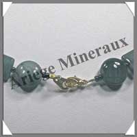 CYMOPHANE ou OEIL DE CHAT - Collier Compos� : Disques et Rectangles - 47 cm - C007