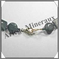 CYMOPHANE ou OEIL DE CHAT - Collier Compos� : Disques et Rectangles - 47 cm - C014