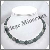 CYMOPHANE ou OEIL DE CHAT - Collier Compos� : Disques et Rectangles - 44 cm - C019