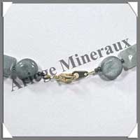 CYMOPHANE ou OEIL DE CHAT - Collier Compos� : Disques et Rectangles - 44 cm - C019