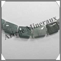 CYMOPHANE ou OEIL DE CHAT - Collier Compos� : Rectangles 10x14 mm - 45 cm - C005