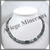 CYMOPHANE ou OEIL DE CHAT - Collier Compos� : Rectangles 10x14 mm - 45 cm - C017