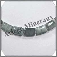CYMOPHANE ou OEIL DE CHAT - Collier Compos� : Rectangles 10x14 mm - 45 cm - C017